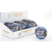 VeraGlobe Buğz Taşlı Istanbul Tasarımı El Aynası Kalın Model 14