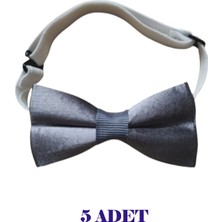 23 Nisan Doğum Günü ve Özel Günler Için Ayarlanabilir Lastikli Çocuk Saten Papyon 5\'li Set 0-14 Yaş