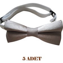 23 Nisan Doğum Günü ve Özel Günler Için Ayarlanabilir Lastikli Çocuk Saten Papyon 5\'li Set 0-14 Yaş