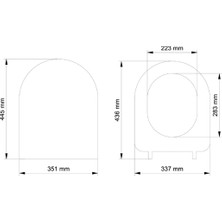 VeraGlobe Buğz Gala Slim Model Yavaş Kapanan Amortisörlü Klozet Kapağı Ultra Ince Tasarım ( Buğz )