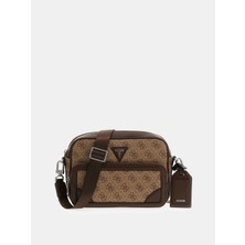 Guess Milano Çift Fermuarlı Çapraz Askılı Erkek Bej Çapraz Çanta HMMILLP6222-BEG