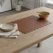 Grand Fine Art 2 Adet Deri Amerikan Servis-Kolay Silinebir Supla-Fırfırlı Amerikan Servis