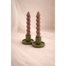 Atiye Studio 2'li Şamdan Mumluk Minimal Dekoratif Mumluk Seti Modern Masa Üstü Şamdan