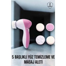 VeraGlobe Buğz Taşınabilir Yüz Temizleme Cihazı Masaj, Peeling, Temizlik 5 Başlıklı - Buğz