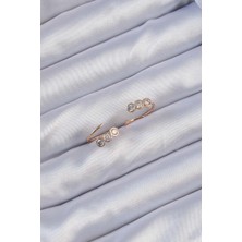 VeraGlobe Buğz Xuping Rose Renk Zirkon Taşlı Su Yolu Küpe - Buğz