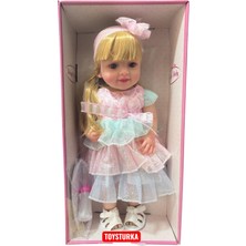 Toysturka 55 cm Gerçekçi Yenidoğan Biberonlu Bebek – Sesli Oyuncak Et Bebek