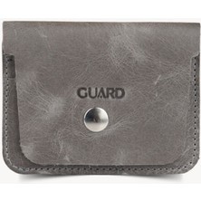 Guard Gri Crazy Hakiki Deri Patlı ve Çıtçıtlı Kredi Kredi Kartlık - GRD260313WT805