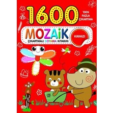 Binbir Göz Kitap 1600 Mozaik Çıkartmalı Boyama Kitabım Kırmızı