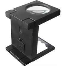 VeraGlobe Buğz Katlanır Plastık,led Işıklı Test Cıhazı Büyüteç 2.5X90MM - Buğz