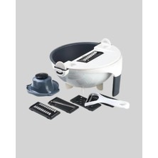 VeraGlobe Buğz Ergonomik Sebze Rendeleyici ve Süzgeç Hazneli Dilimleyici - Buğz