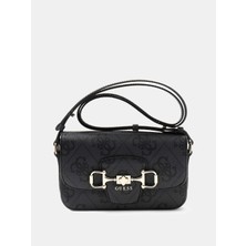 Guess Janie Logolu Dönüştürülebilir Kapaklı Çapraz Askılı Kadın Antrasit El Çantası HWOS9924210-CLO