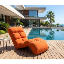 Pafu Fuwa Outdoor Su Geçirmez Fonksiyonel Mekanizmalı Şezlong - Turuncu