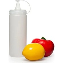 VeraGlobe Buğz Şeffaf Sos Şişesi - 1000ML Dev Boy