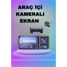 VeraGlobe Buğz 1080P 3 Lensli Wifi Araç Içi Kameralı Ekran Dvr Kaydedici Gece Görüşlü - Buğz