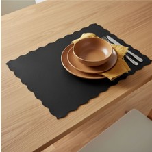 Grand Fine Art 2 Adet Deri Amerikan Servis-Kolay Silinebir Supla-Fırfırlı Amerikan Servis