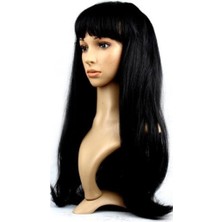 Musestore Uzun Siyah Peruk Saç