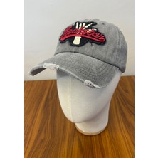 Hamze Yıkamalı Vintage Eskitme Rockstar Nakış Cap Şapka