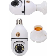 VeraGlobe Buğz Gece Görüşlü Akıllı Dönebilen Ev Kamerası Ampül Kamera - Buğz