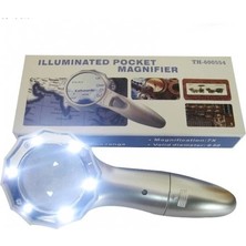 VeraGlobe Buğz 7x Büyüteç 6 LED Işık Aydınlatma 50MM Optik Lens El Büyüteç - Buğz