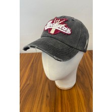 Hamze Yıkamalı Vintage Eskitme Rockstar Nakış Cap Şapka