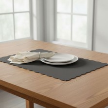 Grand Fine Art 2 Adet Deri Amerikan Servis-Kolay Silinebir Supla-Fırfırlı Amerikan Servis