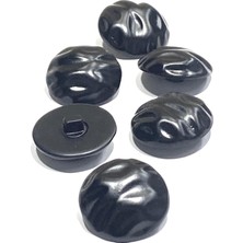 Kaban Mont Paresü Düğmesi / Dalgalı Yüzey / Siyah / 6 Lı Set / 2,7 cm / M130326