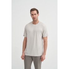 Cazador Bisiklet Yaka Dokulu Erkek T-Shirt 42530 A.gri