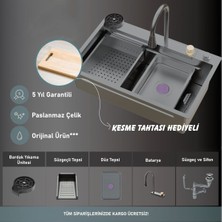 Asil 75*45 cm Antibakteriyel Akıllı Evye