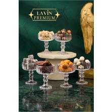 Feyza Design 6'lı Cam Ayaklı Kahve Yanı Lokumluk ve Sunumluk, 75ML