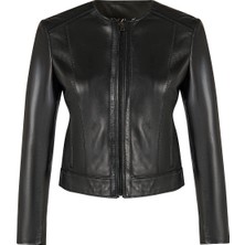 Derimod Adela Kadın Siyah Kısa Deri Ceket 26SGE56481M