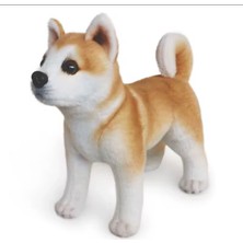 Akita Peluş Köpek 25 cm Gerçekçi Akita Köpek Peluş Oyuncak Peluş Ithal Ürün