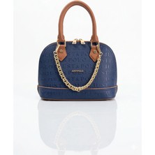 Just Polo Orijinal Justpolo Küçük Boy 2 Bölmeli Kabartma Deri Altın Zincirli Kadın Omuz Çantası 4076