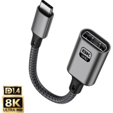 Levels Type-C To Displayport Çevirici Kablo 20CM 8k 60Hz