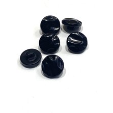 Hırka Yelek Düğmesi / Dalgalı Yüzey / Siyah / 6 Lı Set / 1,7 cm / M130326
