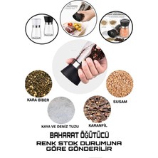Güzelyüz Avm 1 Adet Seramik Bıçaklı Tuz, Karabiber, Baharat Değirmeni Cam Malzeme ile Modern Tasarım
