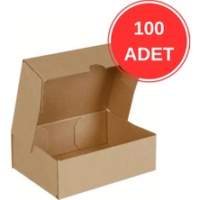 Aspak 25X16X12 cm E-Ticaret Kargo Kutusu -Dört Nokta 1,6 Desi -KRAFT-100 Adet