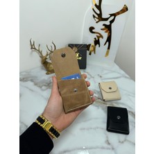 Sanat %100 Hakiki Crazy Deri El Yapımı Minimalist Cüzdan - Crazy Deri Şık Kaliteli Triod Kartlık Cüzdan