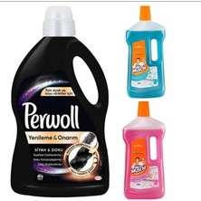 Perwoll Siyahlar 60 Yıkama + Mr. Muscle Yüzey Temizleyici 2 Adet Floral ve Okyanus