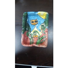Es Dekor 9X12 cm Küçük Küllük Seramik El Yapımı 1 Adet