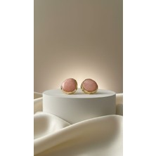 Solène Pinka Gold-Pembe Vip Küpe