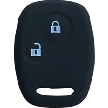 Autohan Keys Silikon Anahtar Kılıfı Honda Civic Fd6 Crv Accord Için, 2 Buton, Sustasız, Siyah