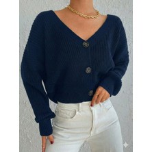 Livizmir Moda Kadın Uzun Kollu Üç Düğmeli Triko Hırka