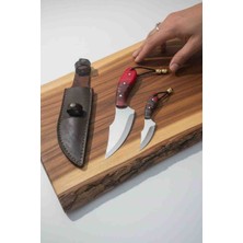 Mertcan Knife Babaoğul Ikili Outdoor Av ve Kamp Bıçağı Mutfak Bıçağı Çakı Kasap Et Bıçağı
