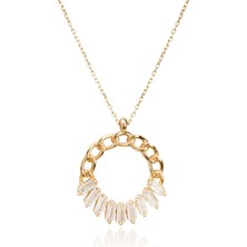 Berk Mücevherat 14 Ayar Altın Zincirli Baget Kolye