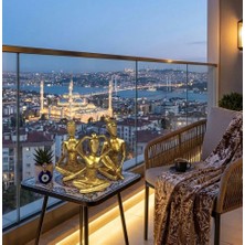 Mirsa Global Gold Renk Yogacı Kız 3lü Biblo