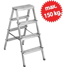 Yüzonbir Alüminyum Çift Çıkışlı Merdiven 5 Basamak 115CM Yükseklik