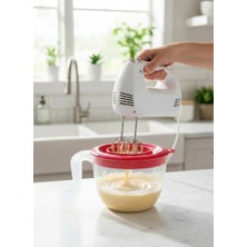 Saban Kırmızı, Kapaklı Mikser Kabı Kaydırmaz Tabanlı 2 Litre