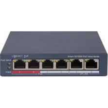 Binbir Göz Bilgisayar Hıkvısıon DS-3E1106P-EI/M 4 Port 10/100 4 Port Poe+ 2 Port Uplınk 45W Yonetılemez Swıtch