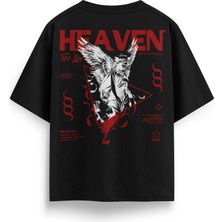 T&D Streetwear Heaven Baskılı Oversize Heavyweight Streetwear T-Shirt