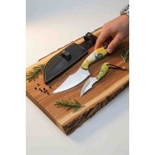 Mertcan Knife Epoksi Kabze Babaoğul Ikili Outdoor Av ve Kamp Bıçağı Mutfak Bıçağı Çakı Kasap Et Bıçağı